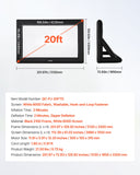 Screens & Stands: VEVOR 20 ft Inflatable Movie Screen 16:9 600D Movie Projector with Portable Bag