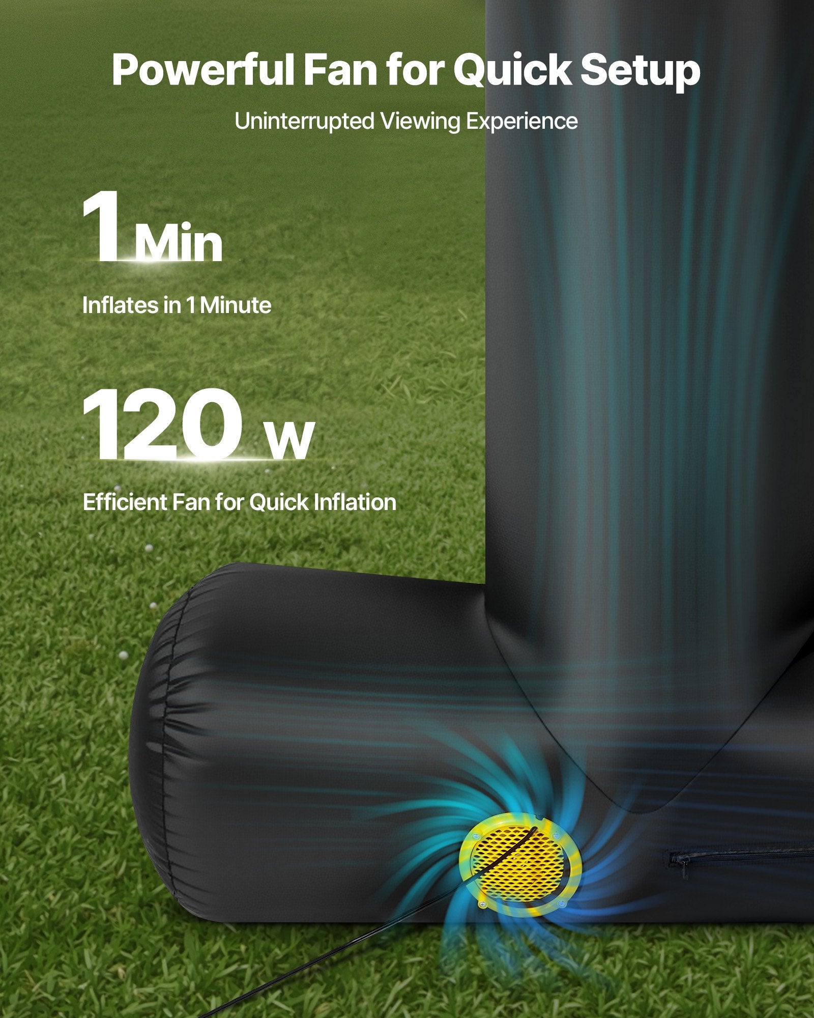 Screens & Stands: VEVOR 15 ft Inflatable Movie Screen 16:9 600D Movie Projector with Portable Bag