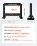 Screens & Stands: VEVOR 15 ft Inflatable Movie Screen 16:9 600D Movie Projector with Portable Bag