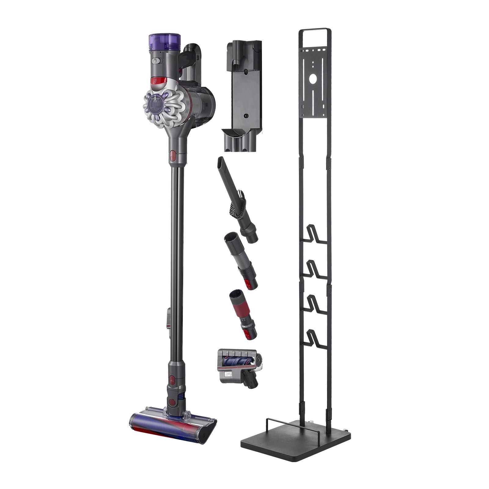 Vacuum Stand, Compatible With Dyson V6 V7 V8 V10 V11 V15, Stable Vacuum Stand Holder with 4 Hooks for Dyson DC30 DC31 DC34 DC35 DC58 DC59 DC62 D74 Cordless Upright Vacuum Cleaners & Accessories