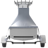 Boating Accessories: VEVOR T-Top Boat Cover, Fit for 20\'-22\' Boat, Heavy Duty 600D Marine Grade Oxford Hard Top Cover, UV Resistant Waterproof Center Console Boat Cover with 2 Support Poles and 7 Wind-Proof Straps, Gray
