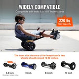 Basketball & Basketball Accessories: VEVOR Hoverboard Seat Attachment, Compatible with All 16.5cm20.3cm21.6cm25.4 Hoverboards,Grips Control,Adjustable Frame Length and 99.8 kg Load Capacity,Hover Board Go Karts Accessory,for Kids Adults