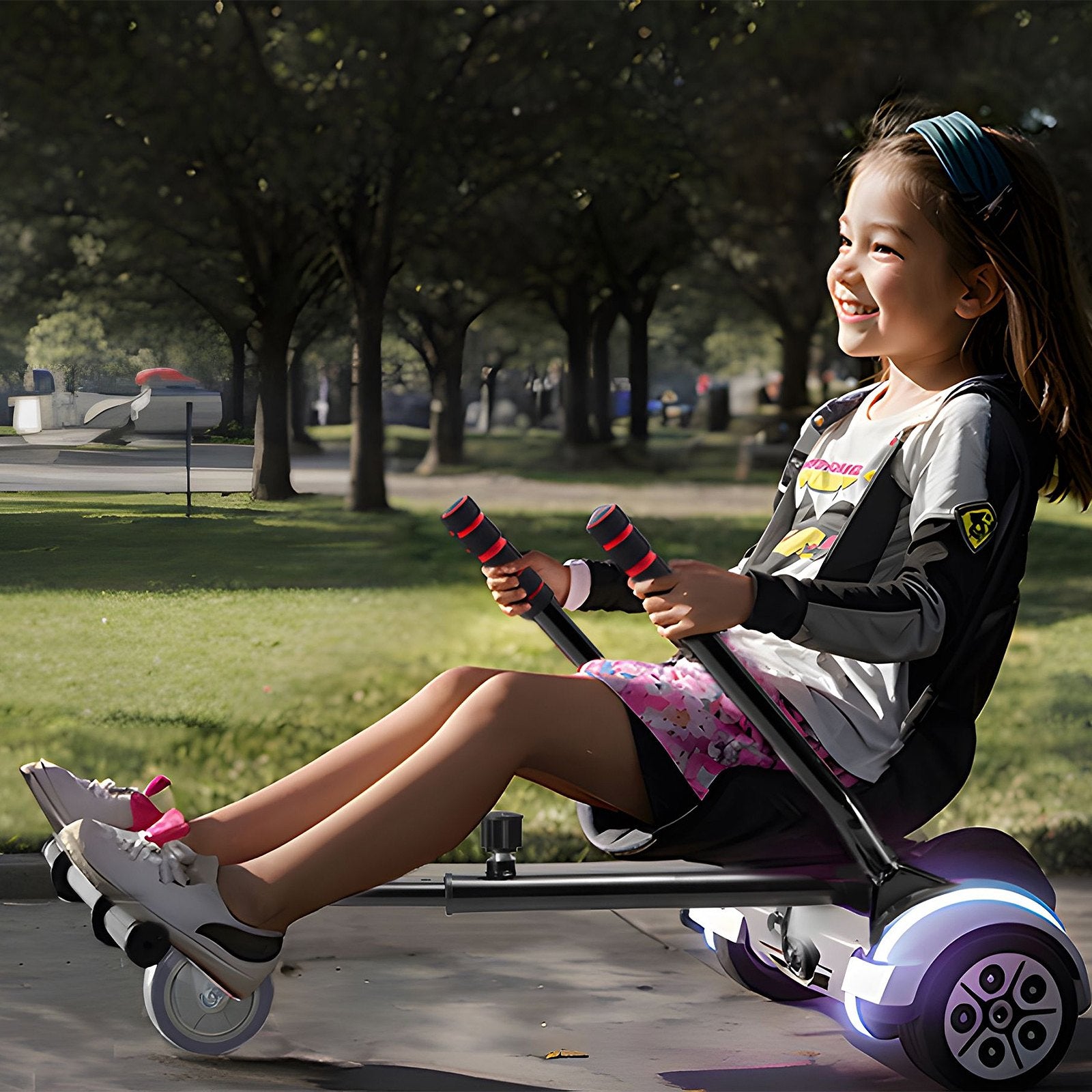 Basketball & Basketball Accessories: VEVOR Hoverboard Seat Attachment, Compatible with All 16.5cm20.3cm21.6cm25.4 Hoverboards,Grips Control,Adjustable Frame Length and 99.8 kg Load Capacity,Hover Board Go Karts Accessory,for Kids Adults
