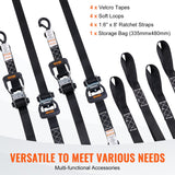 Automotive Repair & Speciality Tools: VEVOR 4 Pack Ratchet Tie Down Straps 5208 lbs 1.6