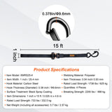 Cat Carriers & Crates: VEVOR 4 Pack Ratchet Tie Down Straps 2200 lbs 1"x15' Heavy Duty for Cargo