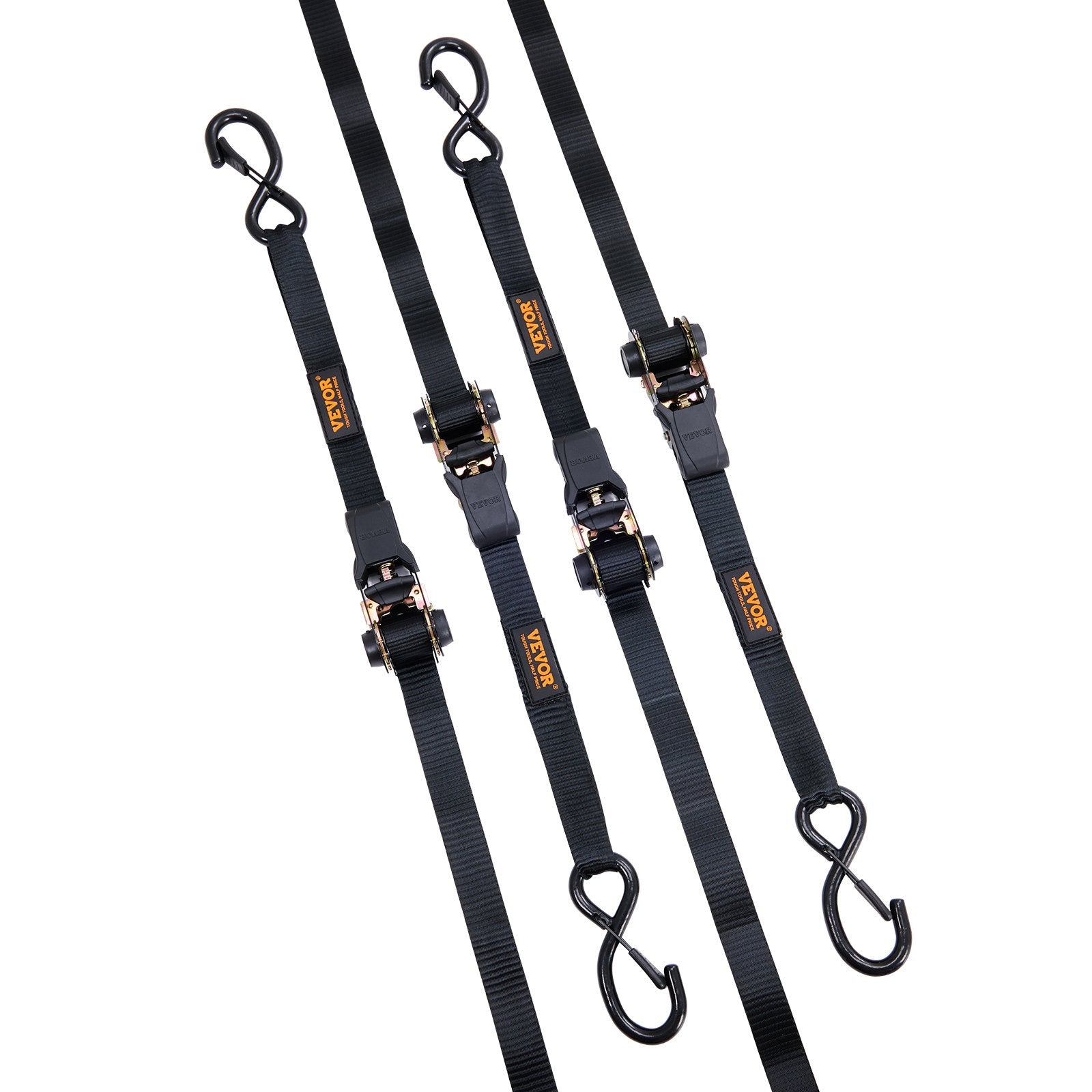 Cat Carriers & Crates: VEVOR 4 Pack Ratchet Tie Down Straps 2200 lbs 1"x15' Heavy Duty for Cargo