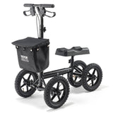Mobility & Accessibility: VEVOR Folding Knee Scooter, Aluminum Steerable Knee Walker with Height-Adjustable Handlebar & Knee Pad, 12" All-Terrain Wheels, Dual Brakes, Leg Recovery Scooter for Broken Ankle Foot Injuries, 159KG