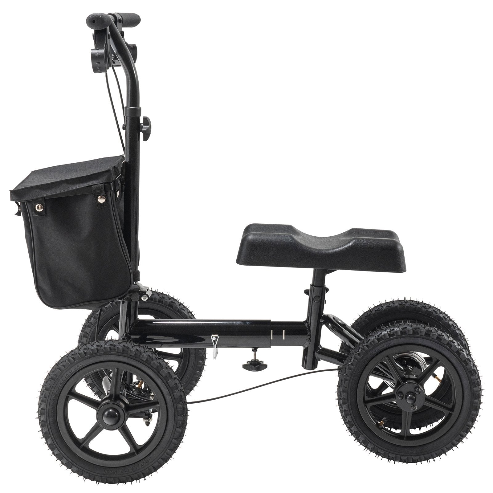 Mobility & Accessibility: VEVOR Folding Knee Scooter, Aluminum Steerable Knee Walker with Height-Adjustable Handlebar & Knee Pad, 12" All-Terrain Wheels, Dual Brakes, Leg Recovery Scooter for Broken Ankle Foot Injuries, 159KG