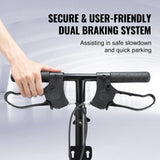 Mobility & Accessibility: VEVOR Folding Knee Scooter, Carbon Steel Steerable Knee Walker with Height-Adjustable Handlebar & Knee Pad, All-Terrain Solid Wheels, Dual Brakes, Leg Recovery Scooter for Broken Ankle Foot Injuries