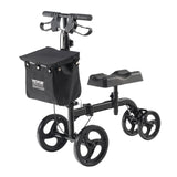 Mobility & Accessibility: VEVOR Folding Knee Scooter, Carbon Steel Steerable Knee Walker with Height-Adjustable Handlebar & Knee Pad, All-Terrain Solid Wheels, Dual Brakes, Leg Recovery Scooter for Broken Ankle Foot Injuries