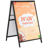 Traffic Control & Parking Tools: VEVOR A Frame Sidewalk Sign, 61x91cm Heavy Duty Slide-in Signboard Holder, Double-Sided Folding Sandwich Board Signs, Steel Pavement Sign Poster for Outdoor Business Street Advertising (Frame only)
