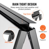 Traffic Control & Parking Tools: VEVOR A Frame Sidewalk Sign, 61x91cm Heavy Duty Slide-in Signboard Holder, Double-Sided Folding Sandwich Board Signs, Steel Pavement Sign Poster for Outdoor Business Street Advertising (Frame only)