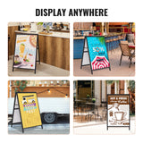 Traffic Control & Parking Tools: VEVOR A Frame Sidewalk Sign, 61x91cm Heavy Duty Slide-in Signboard Holder, Double-Sided Folding Sandwich Board Signs, Steel Pavement Sign Poster for Outdoor Business Street Advertising (Frame only)