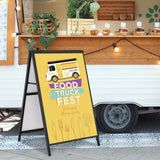 Traffic Control & Parking Tools: VEVOR A Frame Sidewalk Sign, 61x91cm Heavy Duty Slide-in Signboard Holder, Double-Sided Folding Sandwich Board Signs, Steel Pavement Sign Poster for Outdoor Business Street Advertising (Frame only)