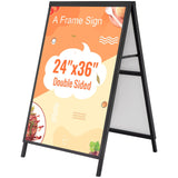 Traffic Control & Parking Tools: VEVOR A Frame Sidewalk Sign, 61x91cm Heavy Duty Slide-in Signboard Holder, Double-Sided Folding Sandwich Board Signs, Steel Pavement Sign Poster for Outdoor Business Street Advertising (Frame only)