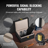 Automotive Repair & Speciality Tools: VEVOR Faraday Box Signal Blocking Holder for 5~8 Car Keys Key Safe Fob Protector