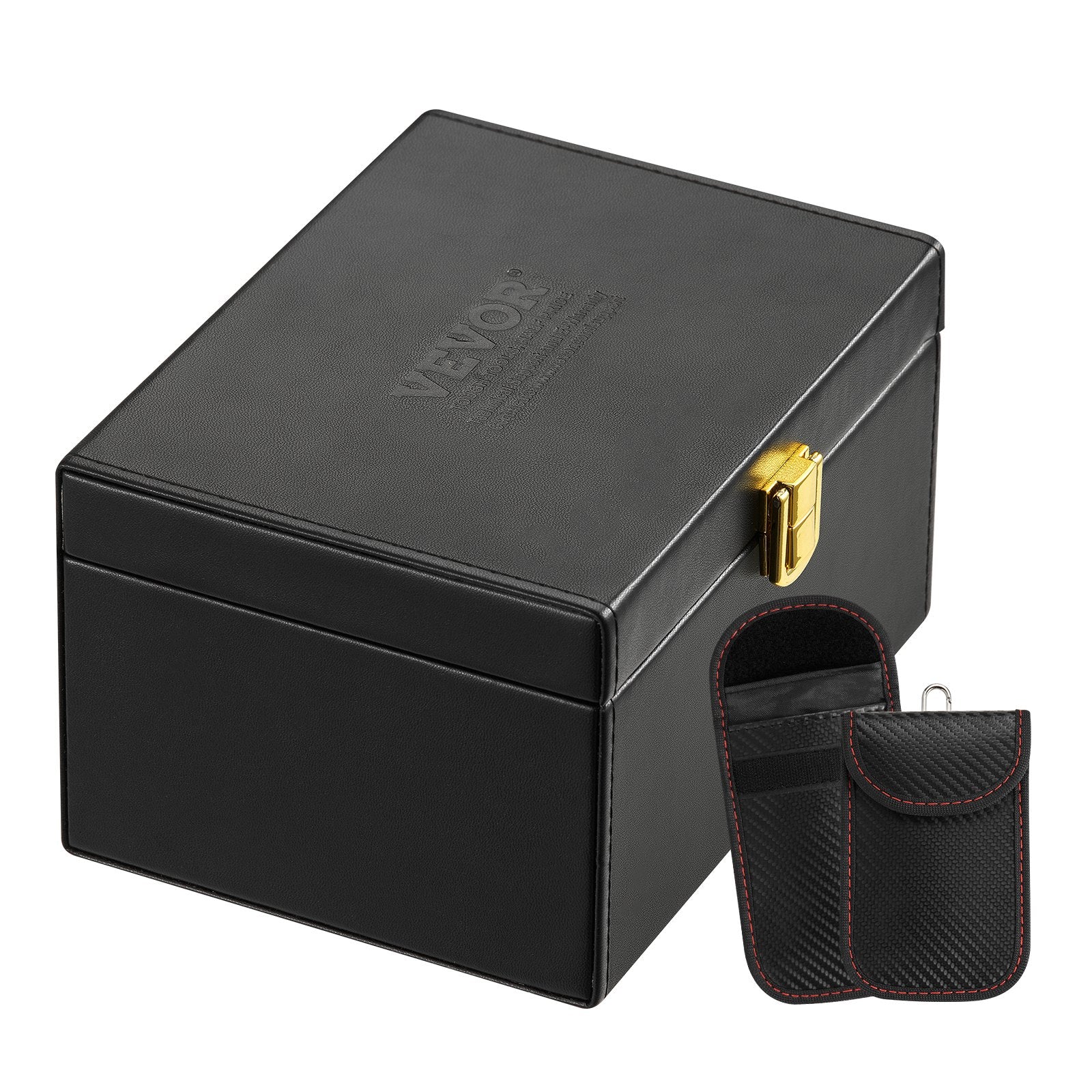 Bicycle Stands & Storage: VEVOR Faraday Box Signal Blocking Holder for 5~8 Car Keys with 2 Key Bags Black