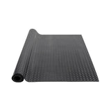Automotive Decor: VEVOR Diamond-Plate Rubber Flooring Roll, 3 mm x 4 ft x 15 ft Garage Floor Mat, SBR Rubber Garage Flooring Roll, Easy to Clean, Diamond Plate Rubber Mat for Under Cars, Garage Industry Gym, Black