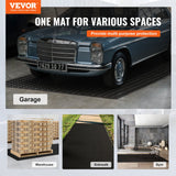 Automotive Decor: VEVOR Diamond-Plate Rubber Flooring Roll, 3 mm x 4 ft x 15 ft Garage Floor Mat, SBR Rubber Garage Flooring Roll, Easy to Clean, Diamond Plate Rubber Mat for Under Cars, Garage Industry Gym, Black