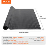 Automotive Decor: VEVOR Diamond-Plate Rubber Flooring Roll, 3 mm x 4 ft x 15 ft Garage Floor Mat, SBR Rubber Garage Flooring Roll, Easy to Clean, Diamond Plate Rubber Mat for Under Cars, Garage Industry Gym, Black