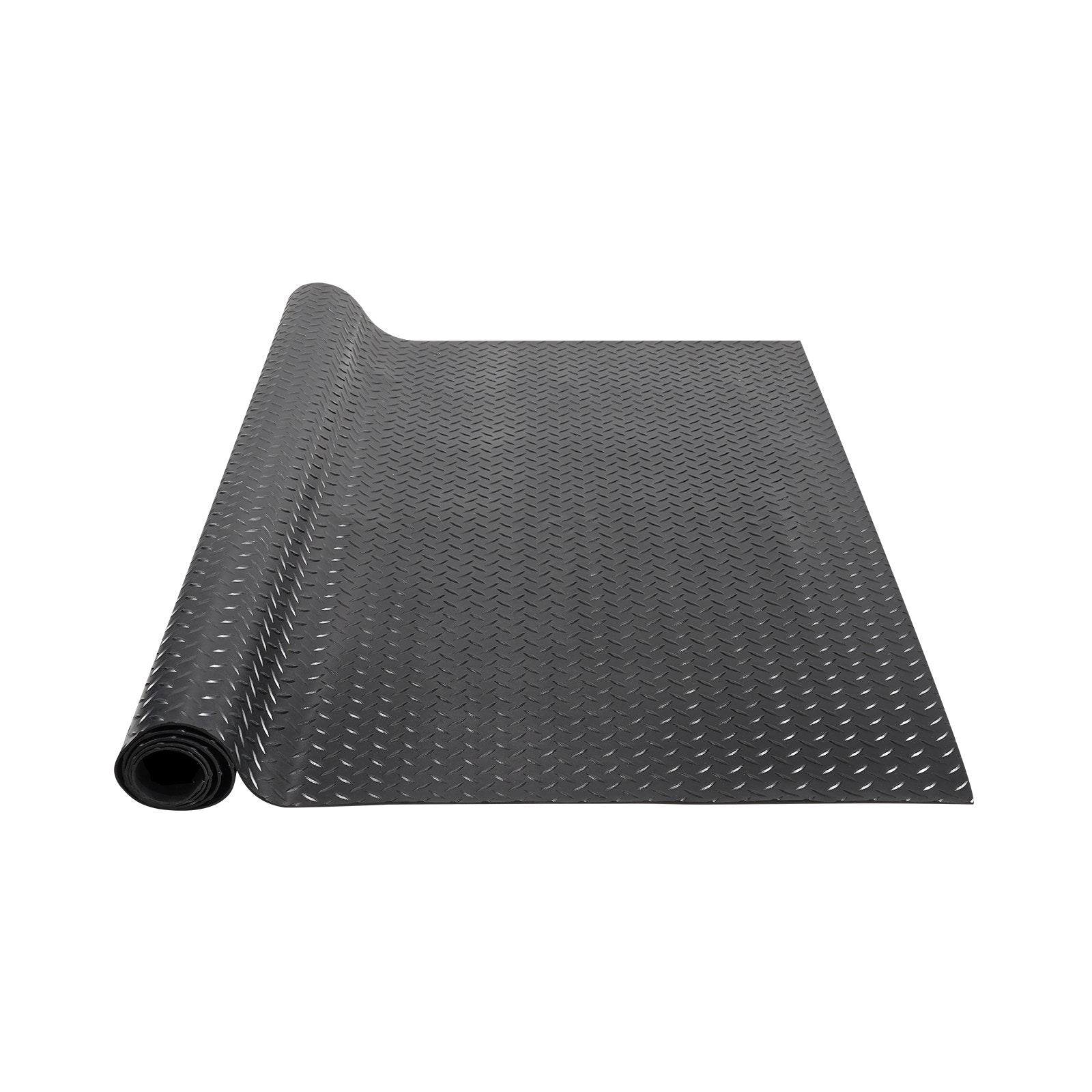 Dog Playpens & Gates: VEVOR Diamond-Plate Rubber Flooring Roll, 3 mm x 4 ft x 8 ft Garage Floor Mat, SBR Rubber Garage Flooring Roll, Easy to Clean, Diamond Plate Rubber Mat for Under Cars, Garage Industry Gym, Black