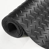 Dog Playpens & Gates: VEVOR Diamond-Plate Rubber Flooring Roll, 3 mm x 4 ft x 8 ft Garage Floor Mat, SBR Rubber Garage Flooring Roll, Easy to Clean, Diamond Plate Rubber Mat for Under Cars, Garage Industry Gym, Black