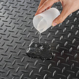 Dog Playpens & Gates: VEVOR Diamond-Plate Rubber Flooring Roll, 3 mm x 4 ft x 8 ft Garage Floor Mat, SBR Rubber Garage Flooring Roll, Easy to Clean, Diamond Plate Rubber Mat for Under Cars, Garage Industry Gym, Black