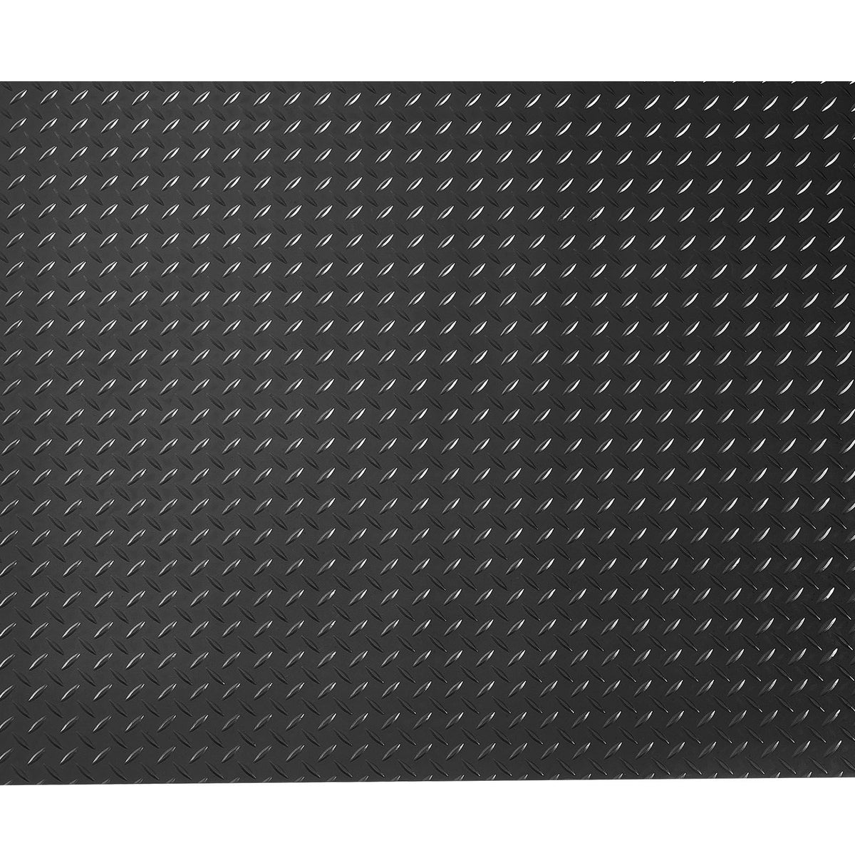Garage Floor Roll, 1.22 x 6.1 m Garage Flooring Mat, 3 mm Thickened Rubber Diamond Plate Floor Protector Mat, Non-Slip, Wear-resist, Waterproof, Easy to Clean for Warehouse, Gyms, Trailer, Black