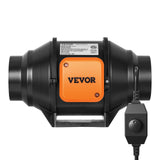 Fan Accessories: VEVOR Inline Duct Fan, 102mm 129.7 CFM with Variable Speed Controller, Quiet AC-motor Ventilation Exhaust Fan for Cooling Booster, Grow Tents, Hydroponics