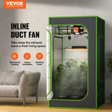 Fan Accessories: VEVOR Inline Duct Fan, 152.4mm 323.7 CFM with Variable Speed Controller, Quiet AC-motor Ventilation Exhaust Fan for Cooling Booster, Grow Tents, Hydroponics