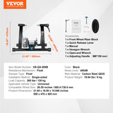 Bicycle Parts: VEVOR Bike Trainer Stand, Fluid Stationary Bike Stand for 26"-29" Wheels, Noise Reduction Fluid Flywheel, Portable Cycling Stand for Indoor Riding Exercise, with Quick-Release Lever & Front Wheel Rise