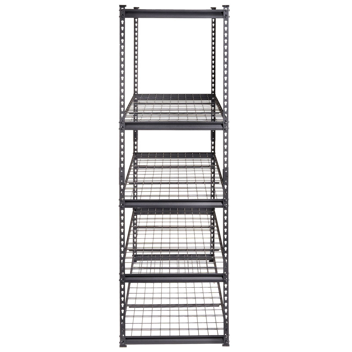 Storage Shelving Unit, 5-Tier Adjustable, 2000 lbs Capacity, Heavy Duty Garage Shelves Metal Organizer Wire Rack, Black, 60" L x 24" W x 78" H for Kitchen Pantry Basement Bathroom Laundry Closet