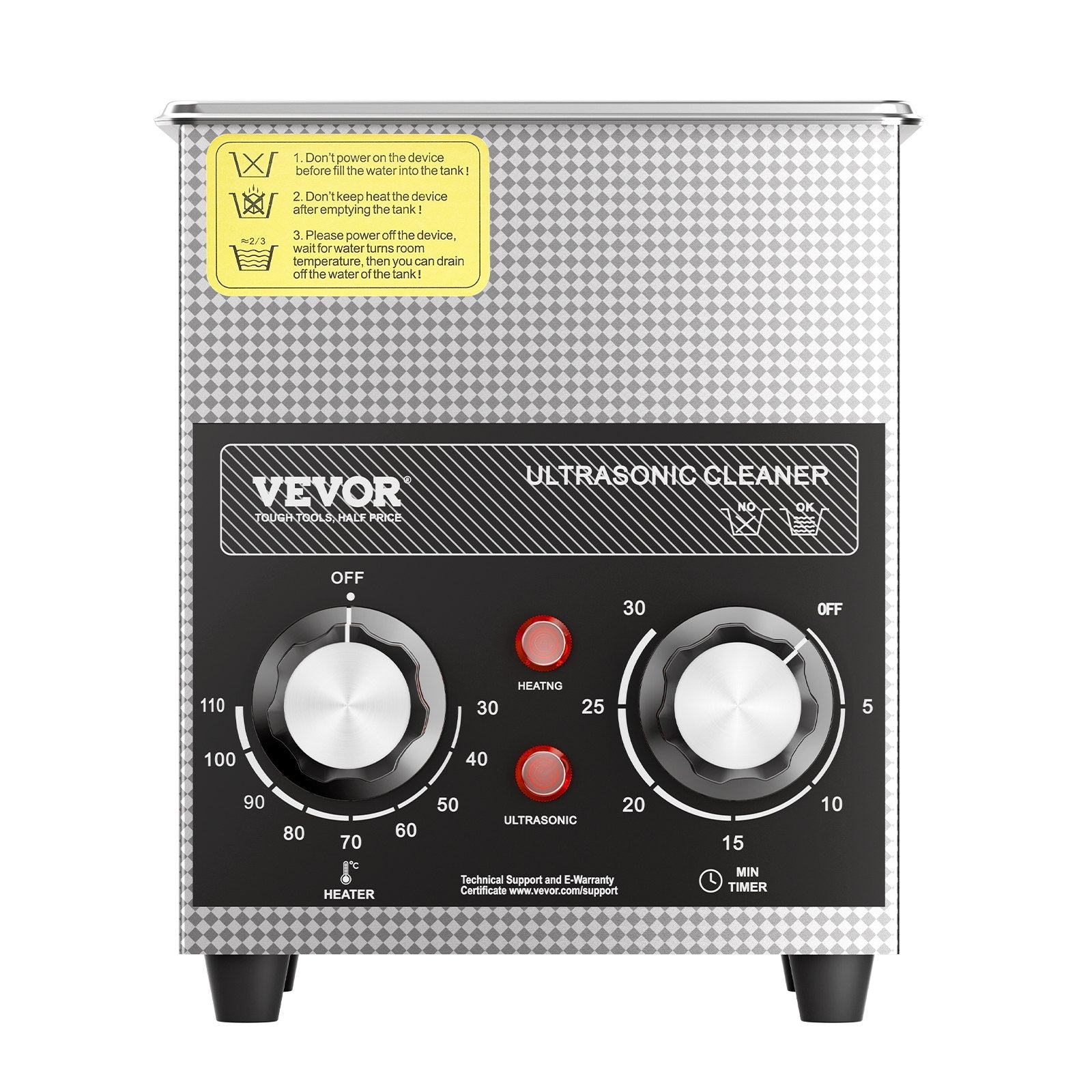2L Ultrasonic Cleaner with Heater Timer & Basket, Professional Digital Sonic Cavitation Machine, 60W Cleaning Machine for Watch Instruments, Glasses, Coin, Metal Parts, Tool