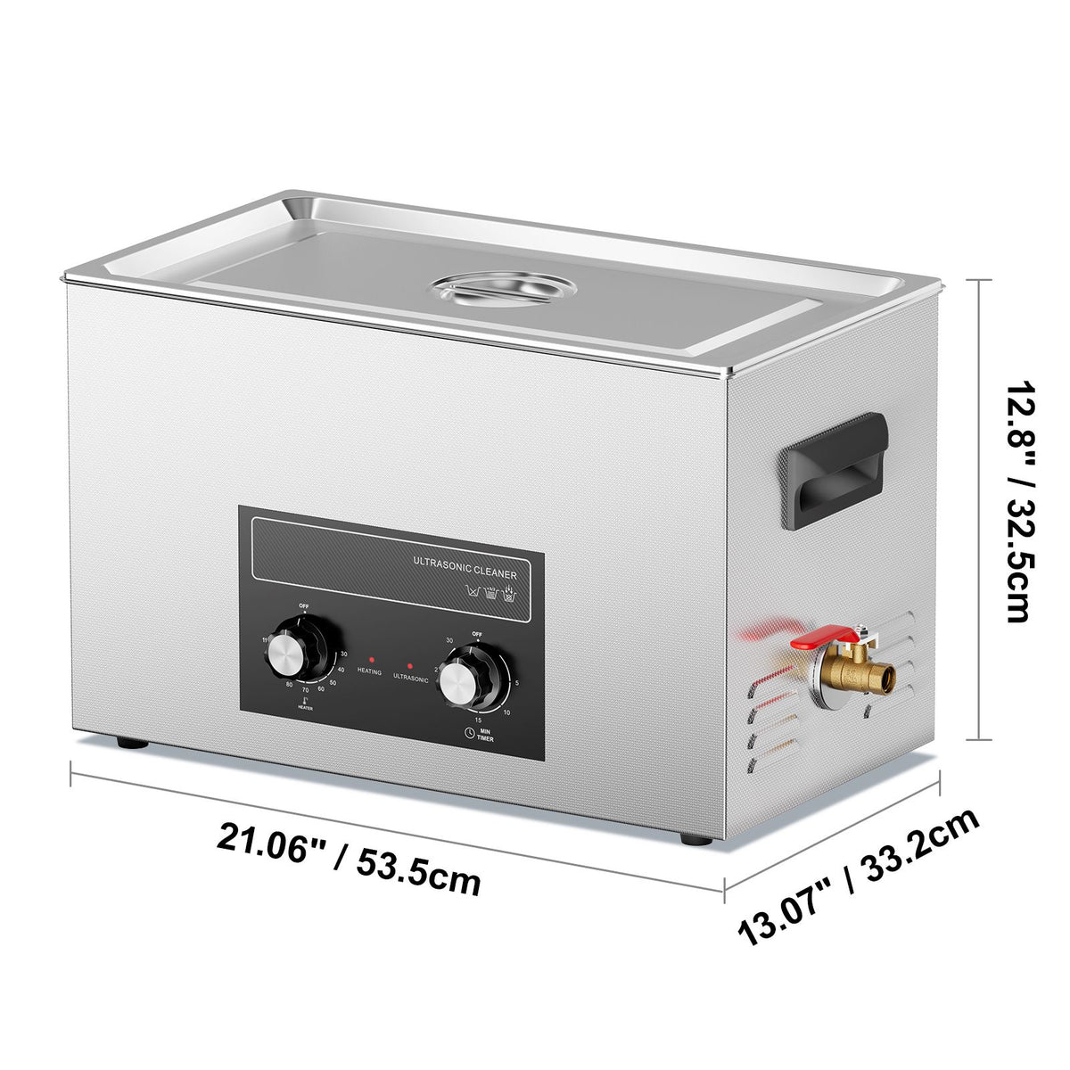 30L Ultrasonic Cleaner with Heater Timer & Basket, Professional Digital Sonic Cavitation Machine, 360W Cleaning Machine for Lab Tools, Metal Parts, Carburetor, Brass, Auto Parts, Engine Parts