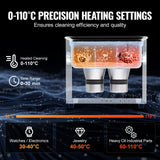 Gardening Tools: VEVOR 3L Ultrasonic Cleaner with Heater Timer & Basket, Professional Digital Sonic Cavitation Machine, 120W Cleaning Machine for Watch Instruments, Glasses, Coin, Metal Parts, Tool