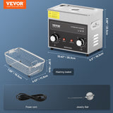 Gardening Tools: VEVOR 3L Ultrasonic Cleaner with Heater Timer & Basket, Professional Digital Sonic Cavitation Machine, 120W Cleaning Machine for Watch Instruments, Glasses, Coin, Metal Parts, Tool