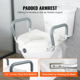 Mobility & Accessibility: VEVOR Raised Toilet Seat, 5" Height Raised, 350 lbs Weight Capacity, for Round and Elongated Toilet, Twist Lock Installation,19.1" - 21.7" Adjustable Width, for Elderly, Handicap, Patient, Pregnant, M