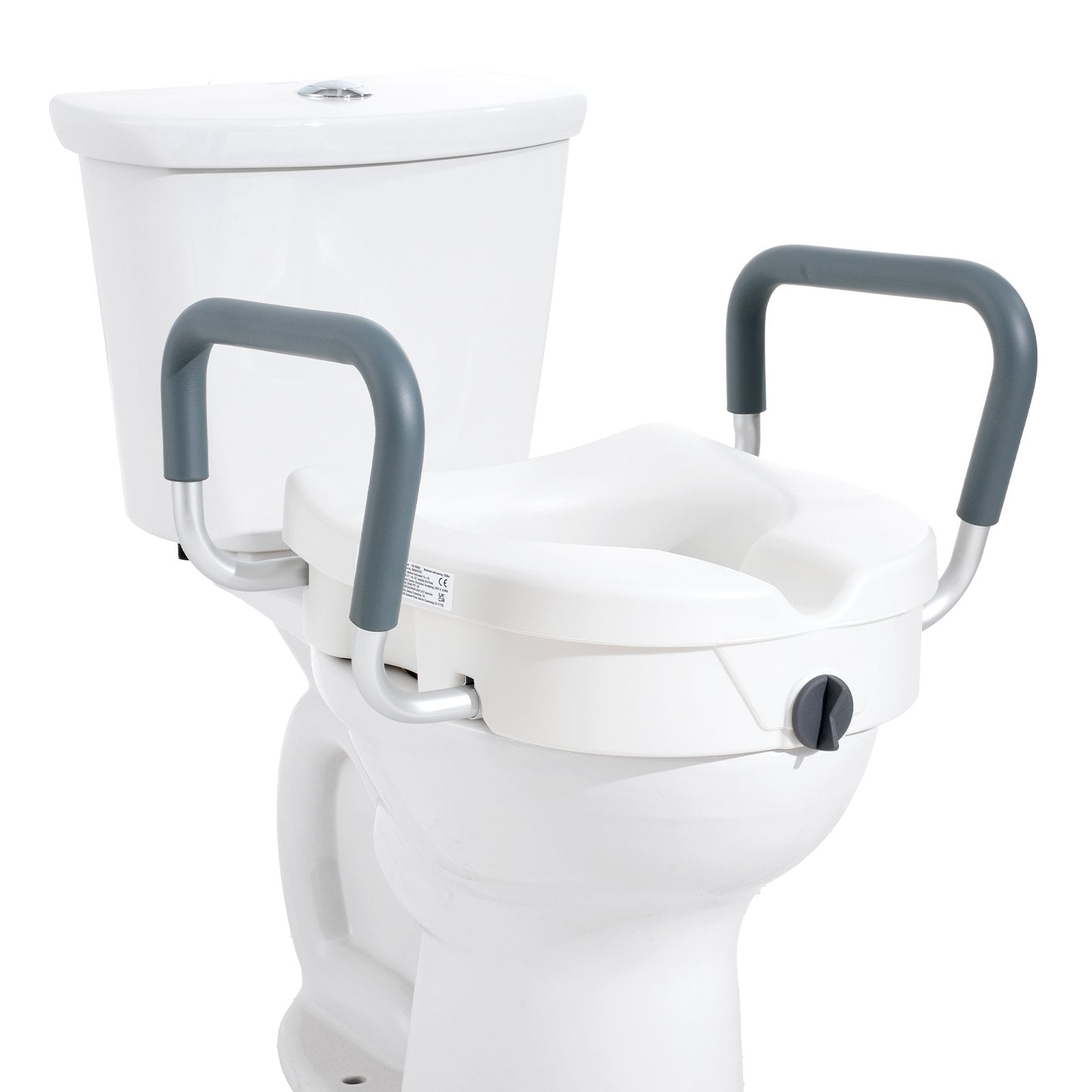 Mobility & Accessibility: VEVOR Raised Toilet Seat, 5" Height Raised, 350 lbs Weight Capacity, for Round and Elongated Toilet, Twist Lock Installation,19.1" - 21.7" Adjustable Width, for Elderly, Handicap, Patient, Pregnant, M