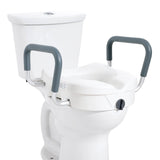 Mobility & Accessibility: VEVOR Raised Toilet Seat, 5" Height Raised, 350 lbs Weight Capacity, for Round and Elongated Toilet, Twist Lock Installation,19.1" - 21.7" Adjustable Width, for Elderly, Handicap, Patient, Pregnant, M