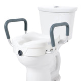 Mobility & Accessibility: VEVOR Raised Toilet Seat, 5" Height Raised, 350 lbs Weight Capacity, for Round and Elongated Toilet, Twist Lock Installation,19.1" - 21.7" Adjustable Width, for Elderly, Handicap, Patient, Pregnant, M