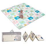 Ball Pits & Play Pens: VEVOR Baby Play Mat, 71""x79"" Extra Large Baby Crawling Mat, Non-Slip One-Piece Foam Baby Playmat, Foldable Reversible Floor Mat with Travel Bag, Waterproof Activity Playmat for Babies Toddlers Infants