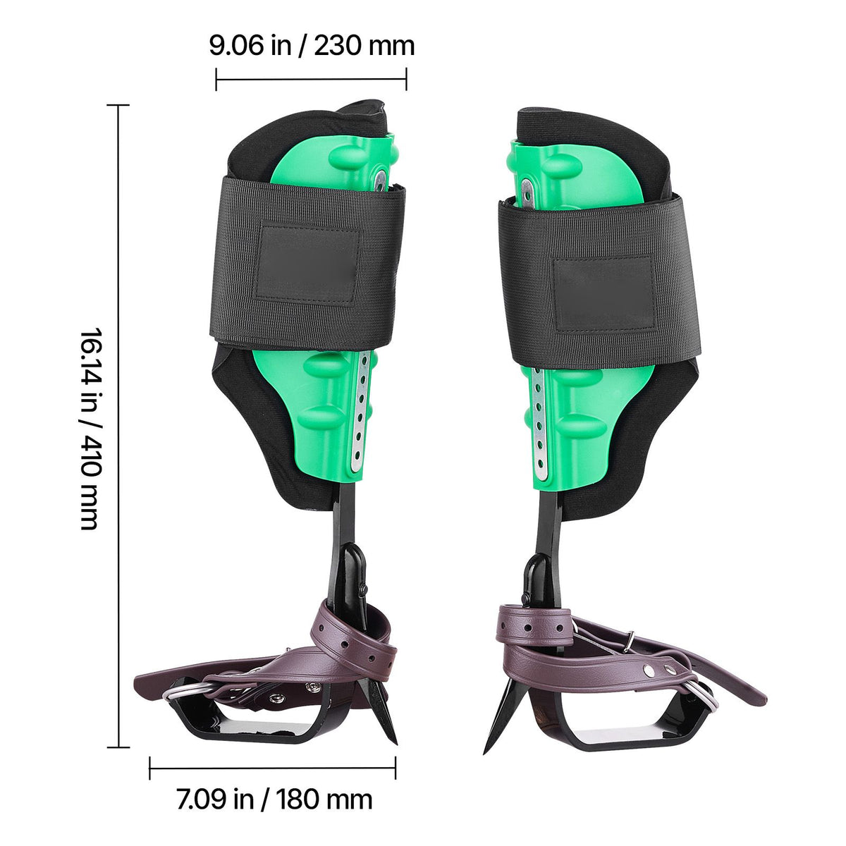 Tree Climbing Spikes Set, Height-Adjustable Tree Climbing Gear with Straps & Spike Protectors, 159 kg Load Capacity, Heavy Duty Steel Climb Spurs Arborist Equipment for Fruit Picking Hunting