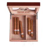 Humidifiers: VEVOR Cigar Humidor, Glass Top Cigar Humidor Box, Handmade Spanish Cedar Wood Cigar Desktop Box, Cigar Storage Case with Humidifier, Hygrometer, Divider and Accessory Drawer, 20-35 Cigars