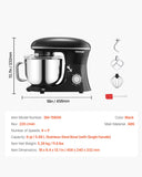 Food Mixers & Blenders: VEVOR Stand Mixer 5.68 L Electric Dough Mixer 1100W 6 + P Speeds Food Beater