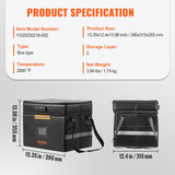 Cosmetic & Toiletry Bags: VEVOR Fireproof Document Box, Fireproof Document Bag with Lock 2000_, Fireproof and Waterproof File Box 450x140x315 mm with Zipper & Handle, for Money, Documents, Jewelry and Passport
