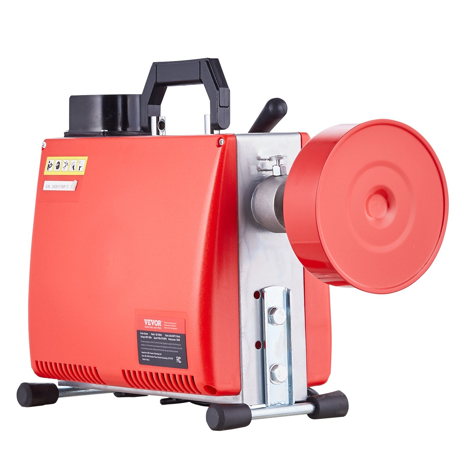 Gardening Tools: VEVOR Drain Cleaner Machine 66FT x 5/8" 250W Sewer Snake Auger Manual Feed