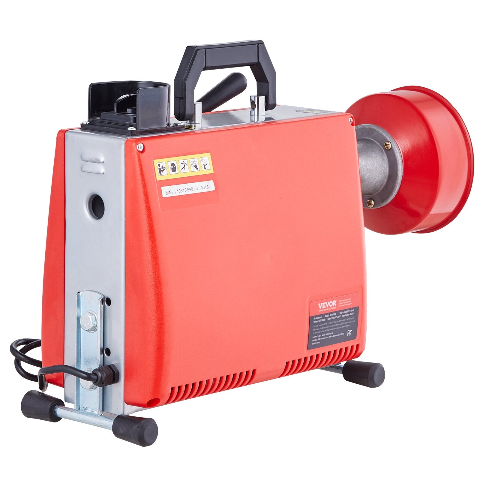 Gardening Tools: VEVOR Drain Cleaner Machine 66FT x 5/8" 250W Sewer Snake Auger Manual Feed