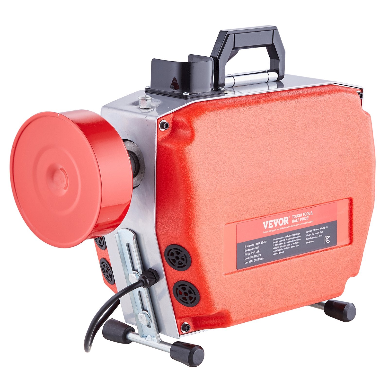 Gardening Tools: VEVOR Drain Cleaner Machine 120FT x 7/8" 420W Sewer Snake Auger Manual Feed