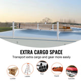 Cross Bar: VEVOR Van Roof Ladder Rack, 2 Bars Aluminum Alloy Roof Ladder Racks, 181 kg Capacity Rain-Gutter Van Roof Rack, Adjustable Length 1300-2060 mm, Van Ladder Rack for Van, Cargo, Trailer