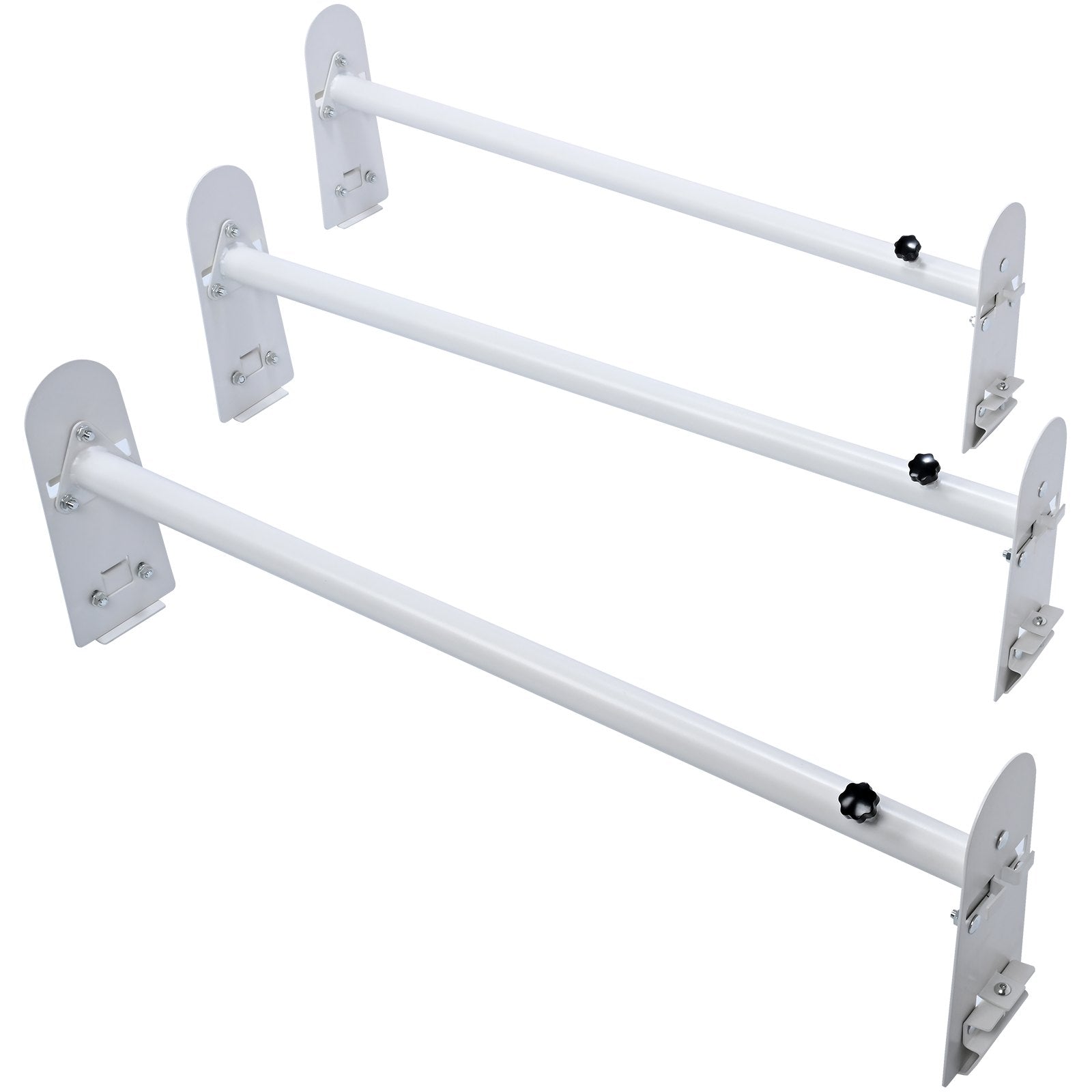 Van Roof Ladder Rack, 3 Bars Alloy Steel Roof Racks, 750 LBS Capacity Rain-Gutter Roof Rack, Adjustable Length 40.2" to 74.8", Van Ladder Rack Compatible with Chevrolet Express, GMC Savana, etc